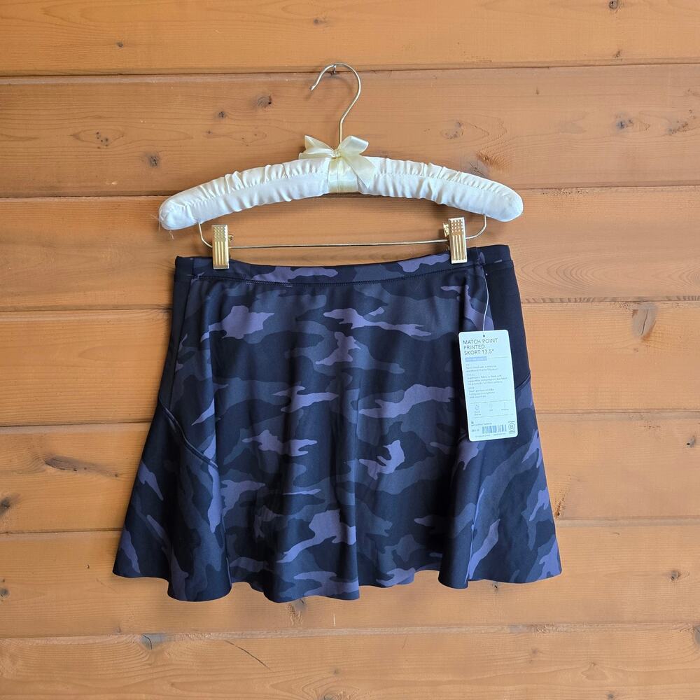 Athleta Match Point Skort NWT 13.5 Dark Camo Small Athleisure Tennis Preppy - Picture 2 of 5